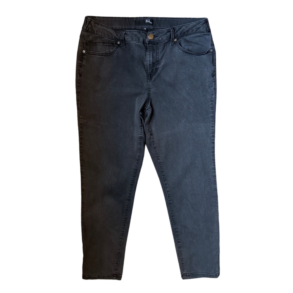 1822 Denim Black Skinny Jeans Size 16
